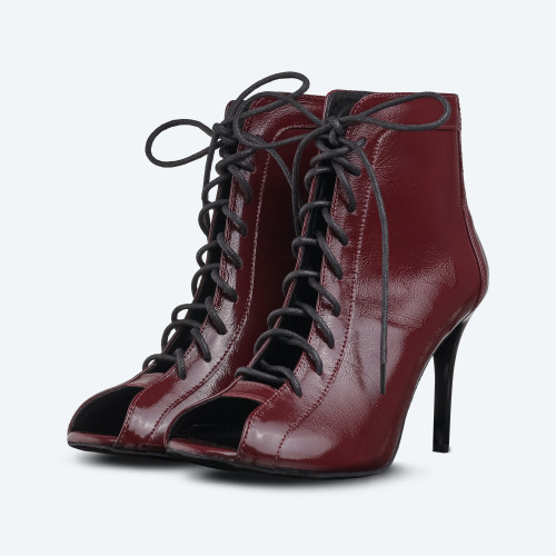 Maria Heels – červené lakované High Heels z pravé kůže (9 cm)